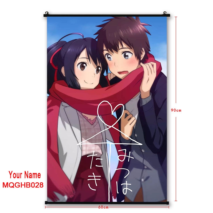 Your Name Anime plastic pole cloth painting Wall Scroll 60X90CM MQGHB016