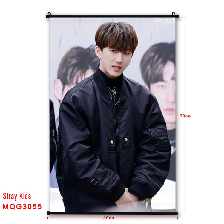 Stray Kids plastic pole cloth painting Wall Scroll 60X90CM  MQG3055