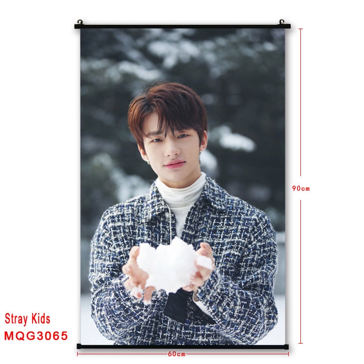 Stray Kids plastic pole cloth painting Wall Scroll 60X90CM  MQG3065