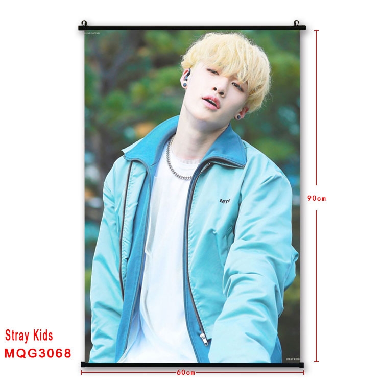 Stray Kids plastic pole cloth painting Wall Scroll 60X90CM  MQG3068