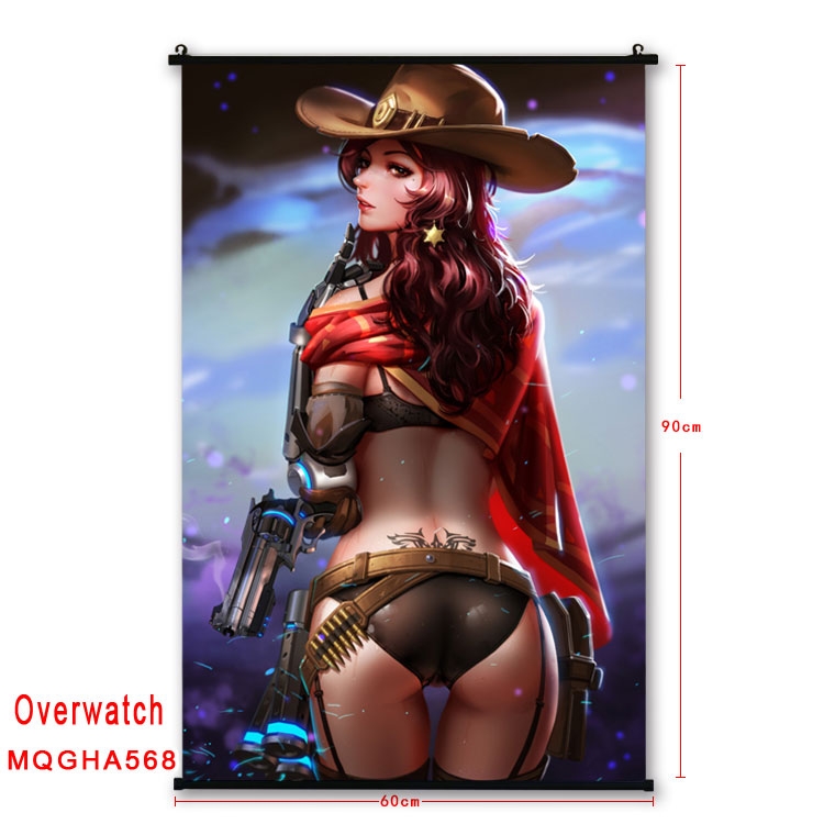 Overwatch Anime plastic pole cloth painting Wall Scroll 60X90CM MQGHA568