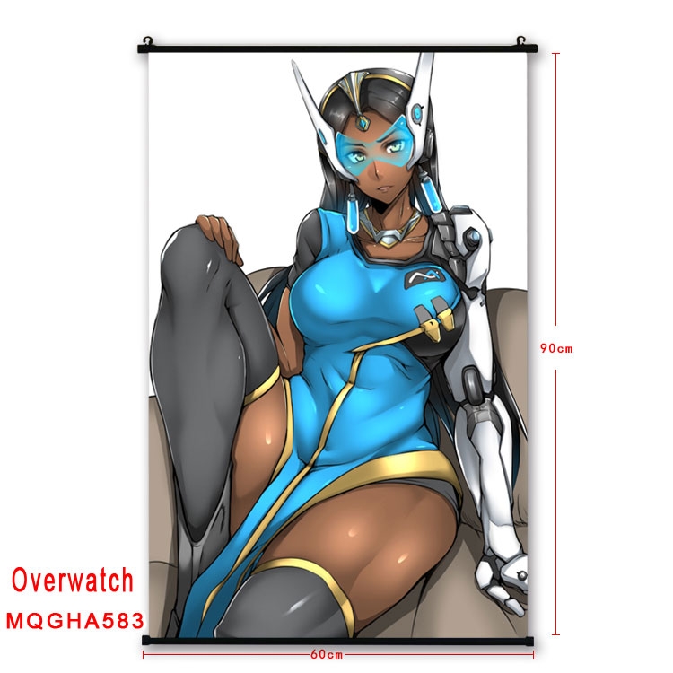 Overwatch Anime plastic pole cloth painting Wall Scroll 60X90CM  MQGHA583
