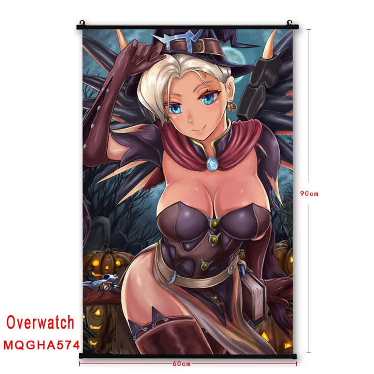Overwatch Anime plastic pole cloth painting Wall Scroll 60X90CM  MQGHA574