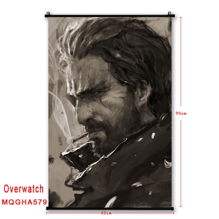 Overwatch Anime plastic pole cloth painting Wall Scroll 60X90CM  MQGHA563