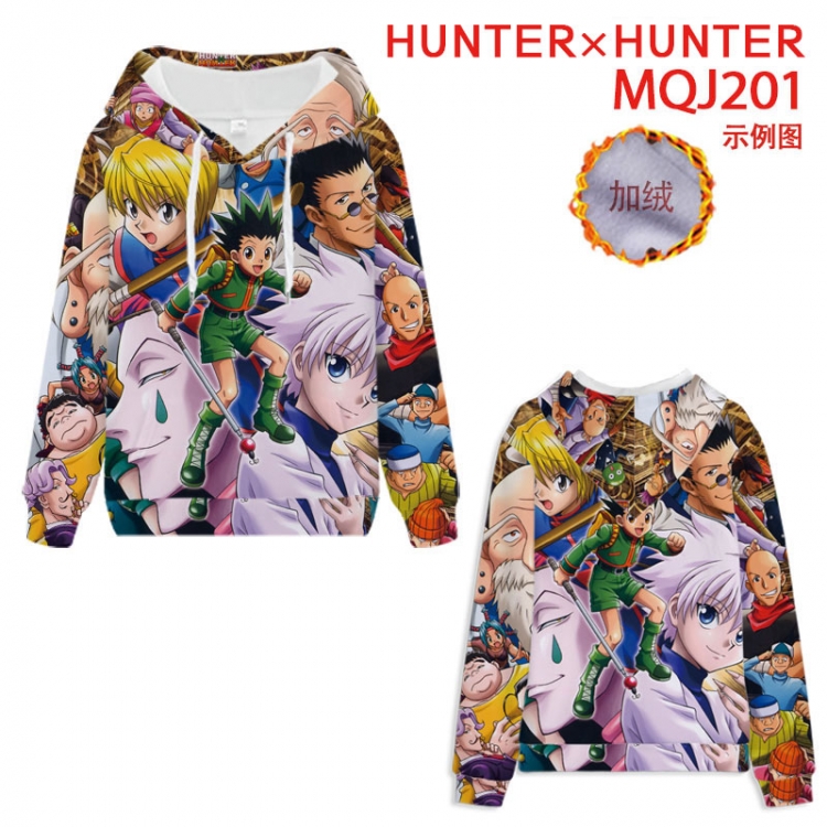 HunterXHunter Full Color Patch velvet pocket Sweatshirt Hoodie  9 sizes from 2XS to 4XL MQJ201