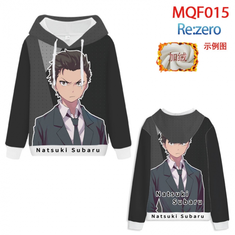 Re:Zero kara Hajimeru Isekai Seikatsu Hooded pullover plus velvet padded sweater Hoodie 2XS-4XL, 9 sizes MQF015