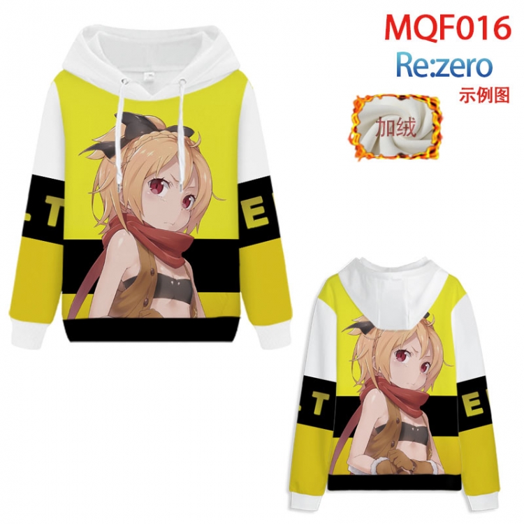 Re:Zero kara Hajimeru Isekai Seikatsu Hooded pullover plus velvet padded sweater Hoodie 2XS-4XL, 9 sizes MQF016