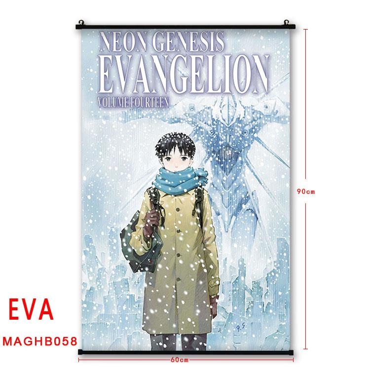 EVA Anime plastic pole cloth painting Wall Scroll 60X90CM MAGHB058
