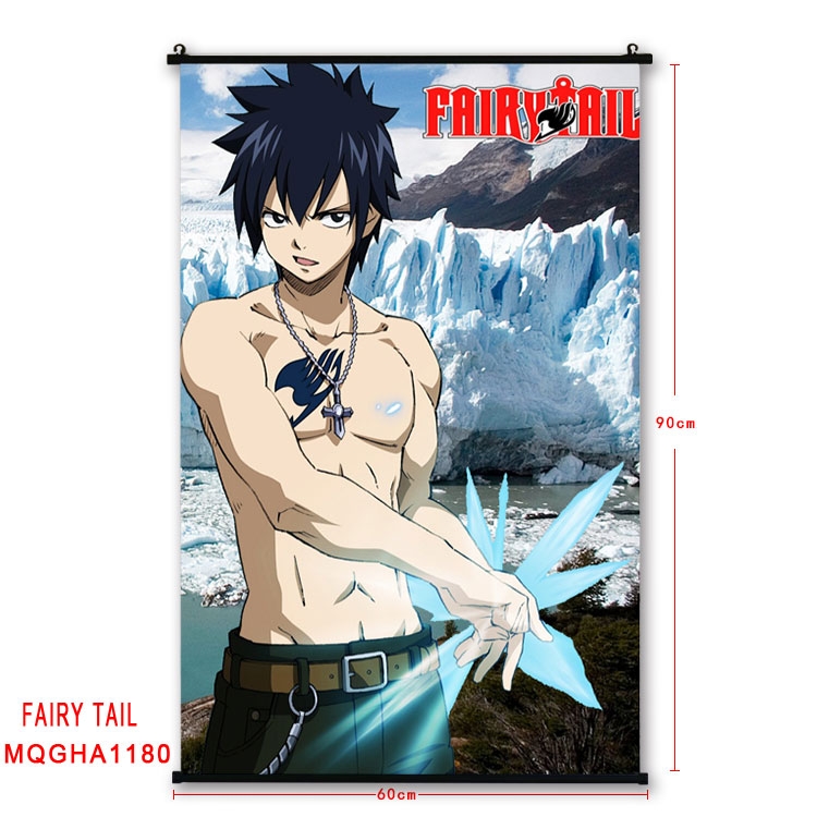Fairy tail Anime plastic pole cloth painting Wall Scroll 60X90CM  MQGHA1180