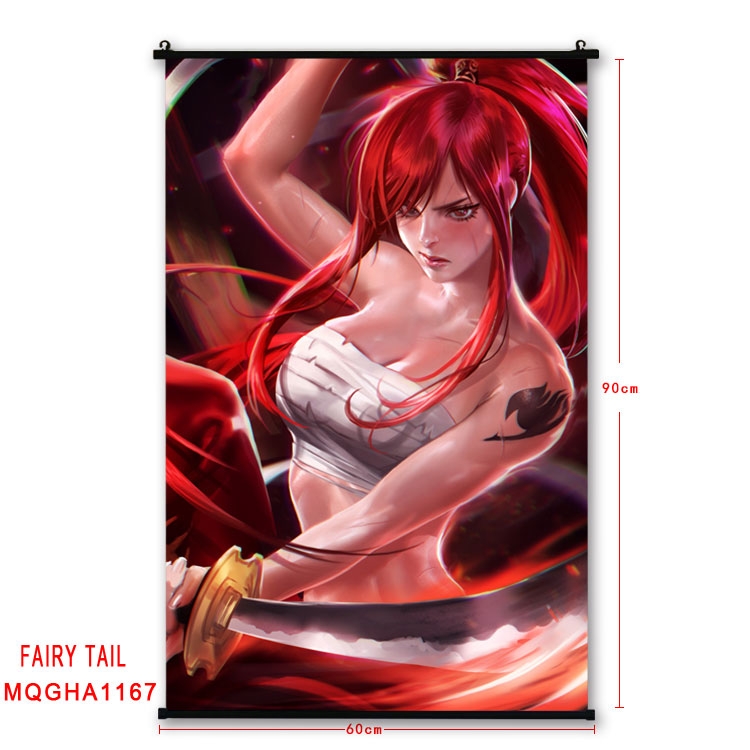 Fairy tail Anime plastic pole cloth painting Wall Scroll 60X90CM  MQGHA1167
