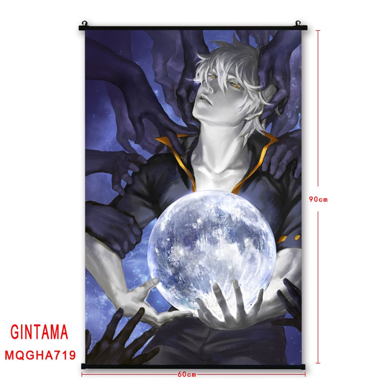 Gintama Anime plastic pole cloth painting Wall Scroll 60X90CM MQGHA719
