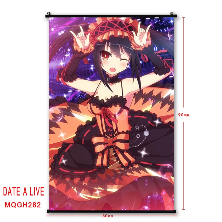 Date-A-Live Anime plastic pole cloth painting Wall Scroll 60X90CM MQGH282