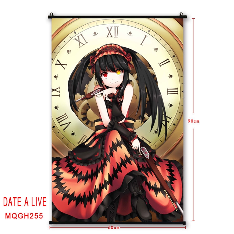 Date-A-Live Anime plastic pole cloth painting Wall Scroll 60X90CM MQGH255