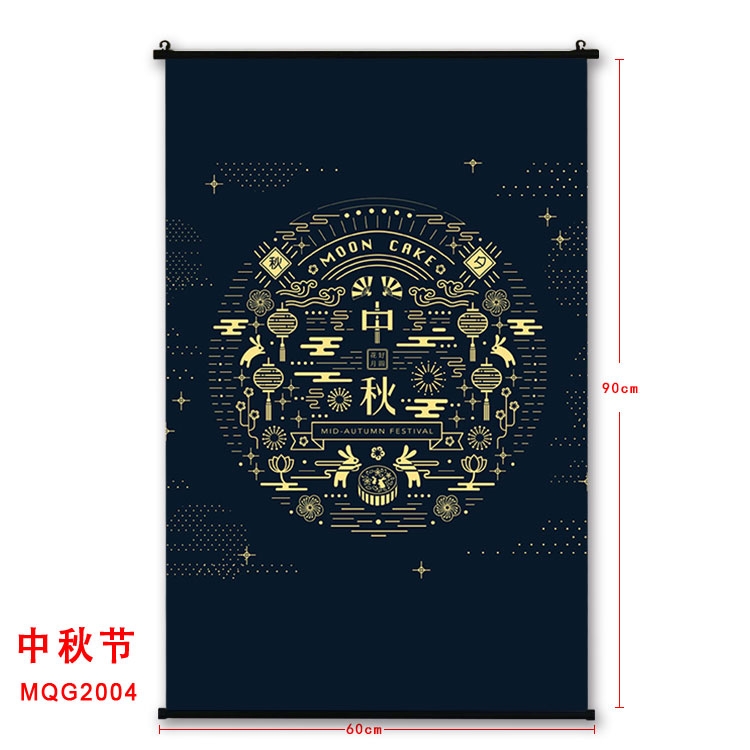 The Mid-autumn Festival Anime plastic pole cloth painting Wall Scroll 60X90CM MQG2004