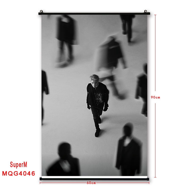 Super M  Celebrity plastic pole cloth painting Wall Scroll 60X90CM MQG4046