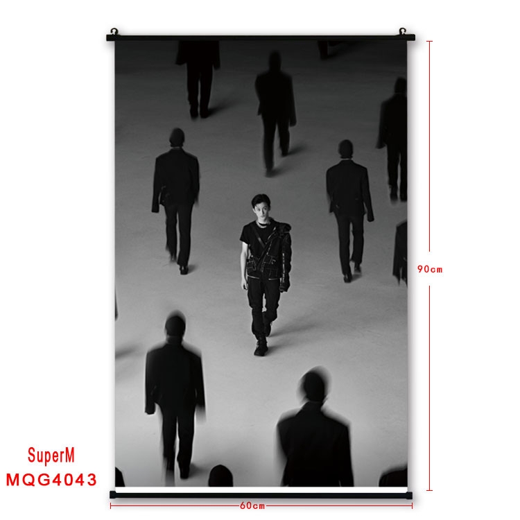 Super M  Celebrity plastic pole cloth painting Wall Scroll 60X90CM   MQG4043