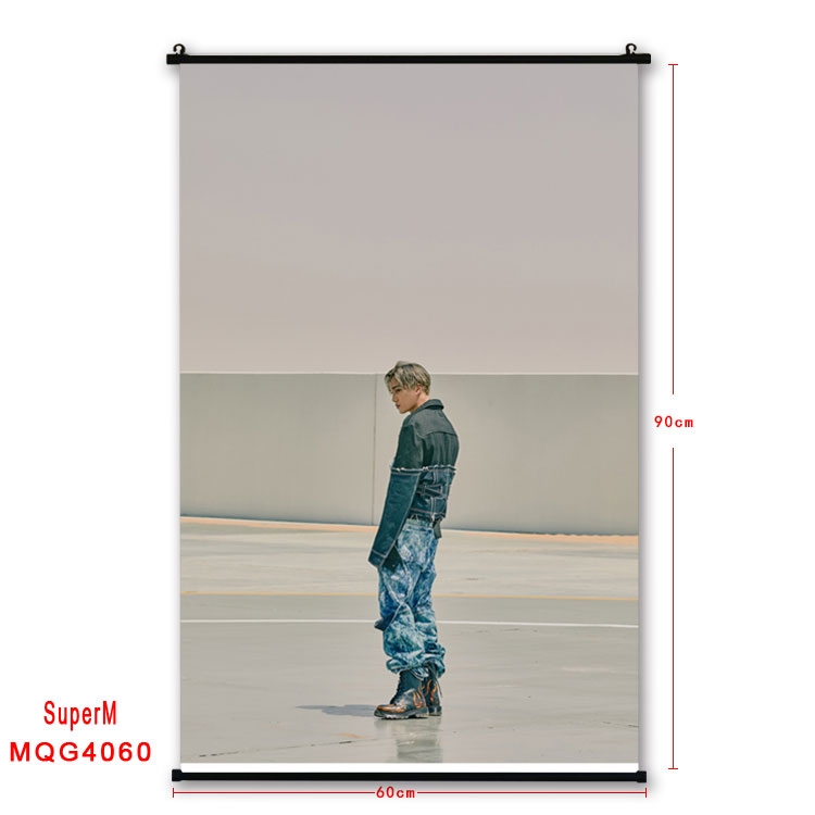 Super M  Celebrity plastic pole cloth painting Wall Scroll 60X90CM   MQG4060