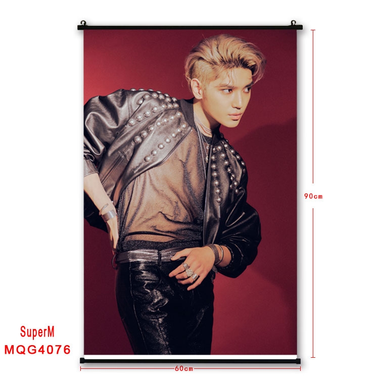 Super M  Celebrity plastic pole cloth painting Wall Scroll 60X90CM   MQG4076