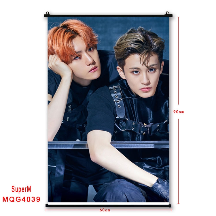 Super M  Celebrity plastic pole cloth painting Wall Scroll 60X90CM   MQG4039