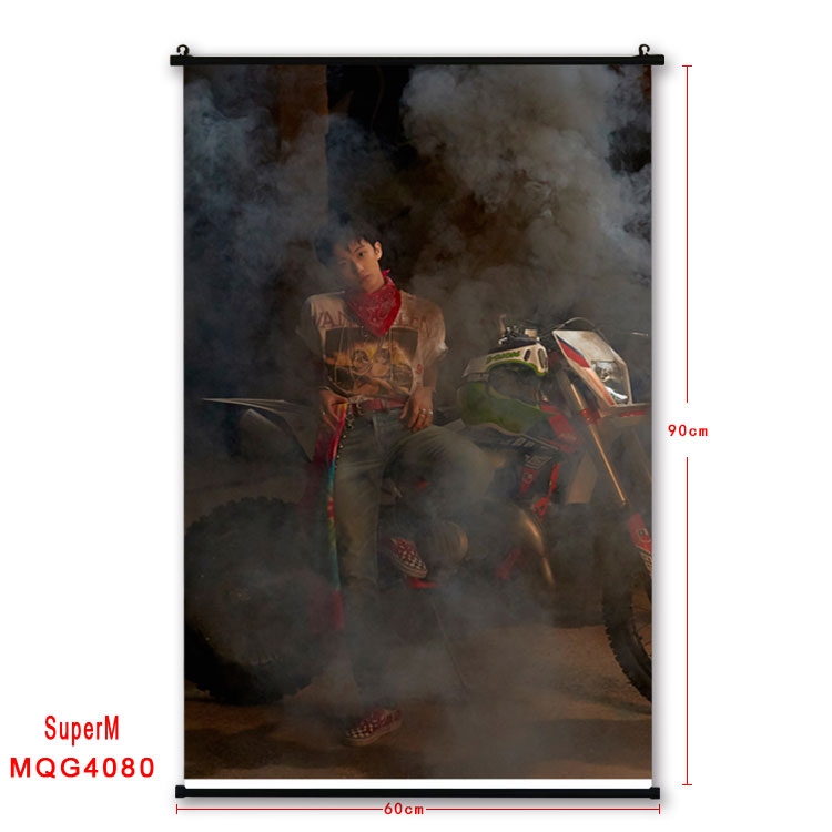 Super M  Celebrity plastic pole cloth painting Wall Scroll 60X90CM   MQG4080