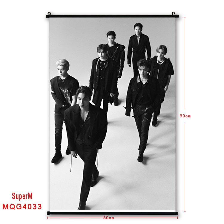 Super M  Celebrity plastic pole cloth painting Wall Scroll 60X90CM   MQG4033