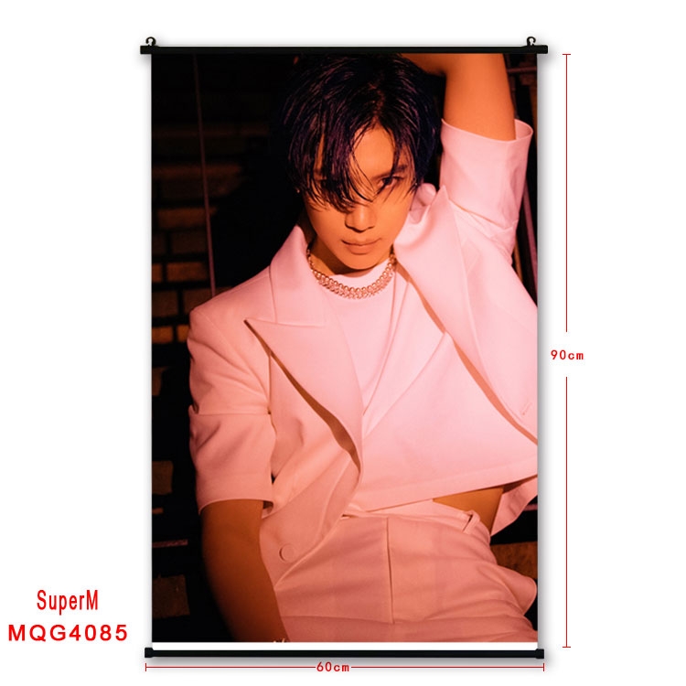 Super M  Celebrity plastic pole cloth painting Wall Scroll 60X90CM   MQG4085