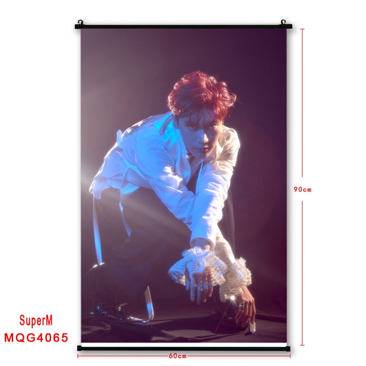 Super M  Celebrity plastic pole cloth painting Wall Scroll 60X90CM   MQG4065