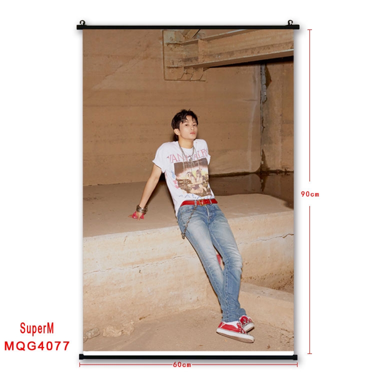 Super M  Celebrity plastic pole cloth painting Wall Scroll 60X90CM   MQG4077