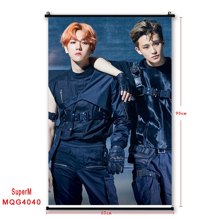 Super M  Celebrity plastic pole cloth painting Wall Scroll 60X90CM   MQG4040