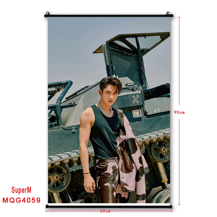 Super M  Celebrity plastic pole cloth painting Wall Scroll 60X90CM   MQG4059