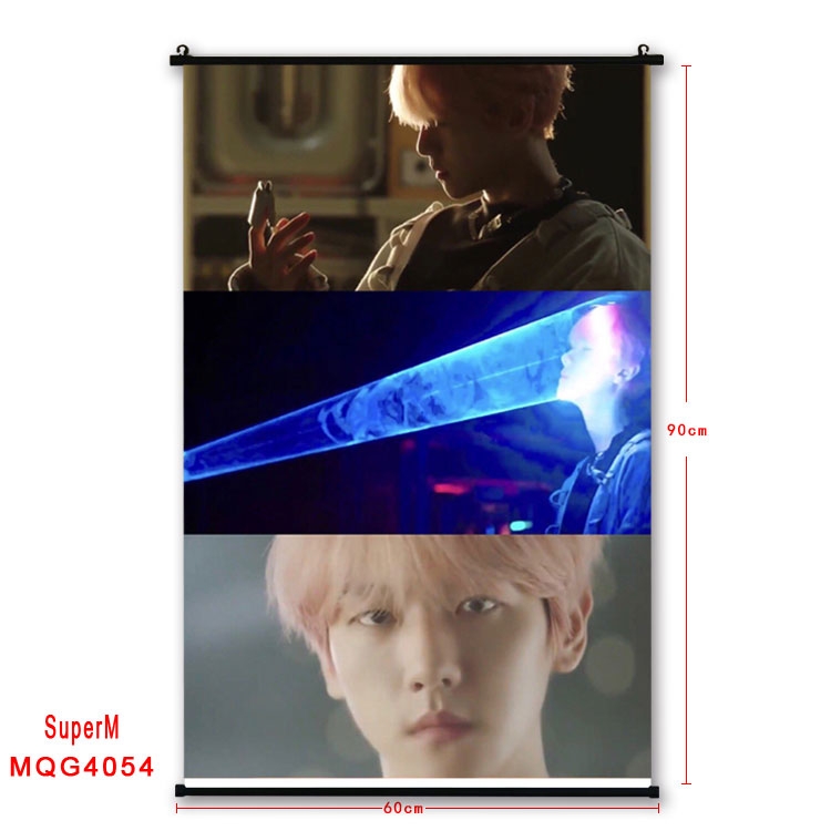 Super M  Celebrity plastic pole cloth painting Wall Scroll 60X90CM   MQG4054