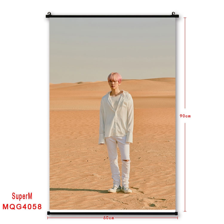 Super M  Celebrity plastic pole cloth painting Wall Scroll 60X90CM   MQG4058