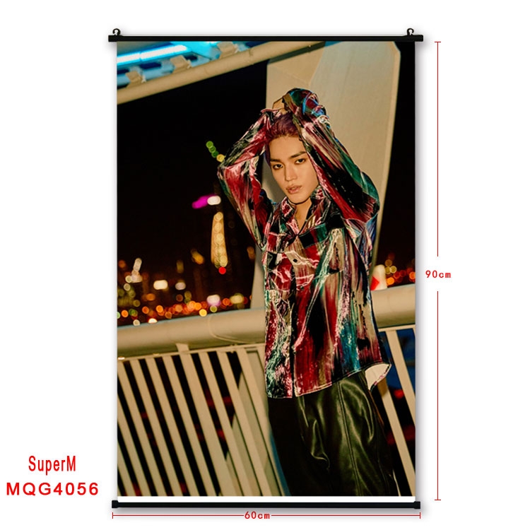 Super M  Celebrity plastic pole cloth painting Wall Scroll 60X90CM   MQG4056