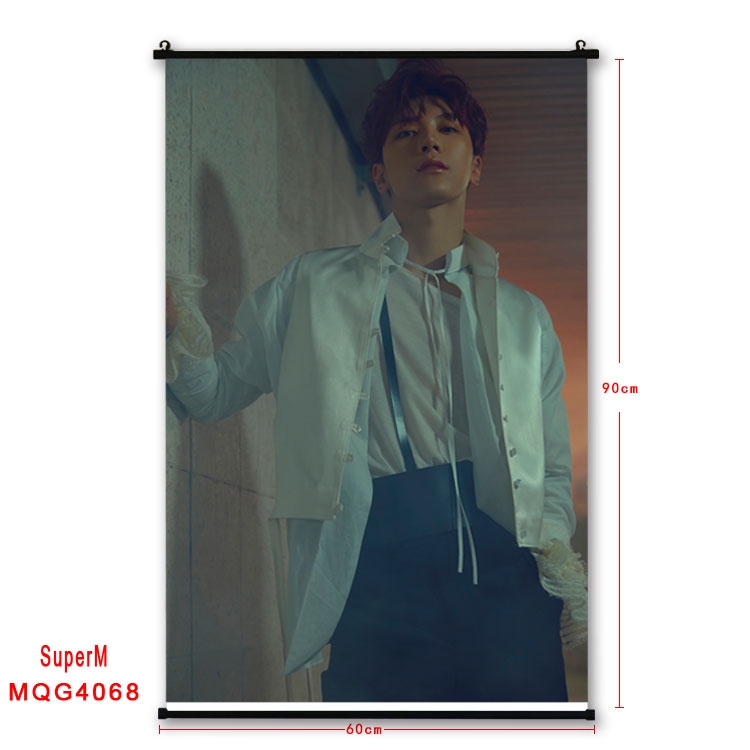 Super M  Celebrity plastic pole cloth painting Wall Scroll 60X90CM   MQG4068