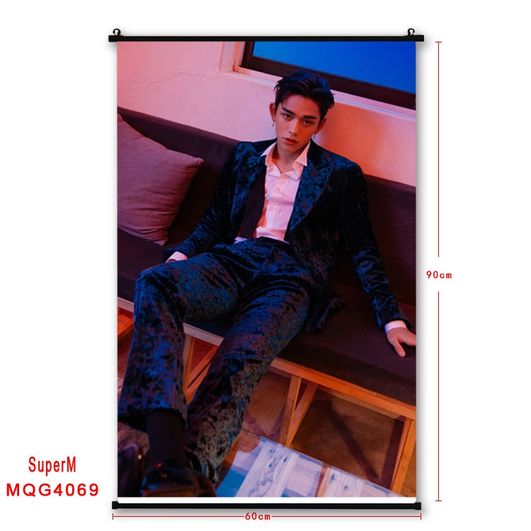 Super M  Celebrity plastic pole cloth painting Wall Scroll 60X90CM   MQG4069