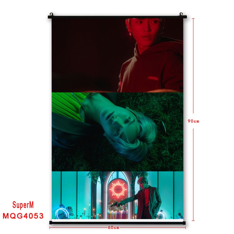Super M  Celebrity plastic pole cloth painting Wall Scroll 60X90CM   MQG4053