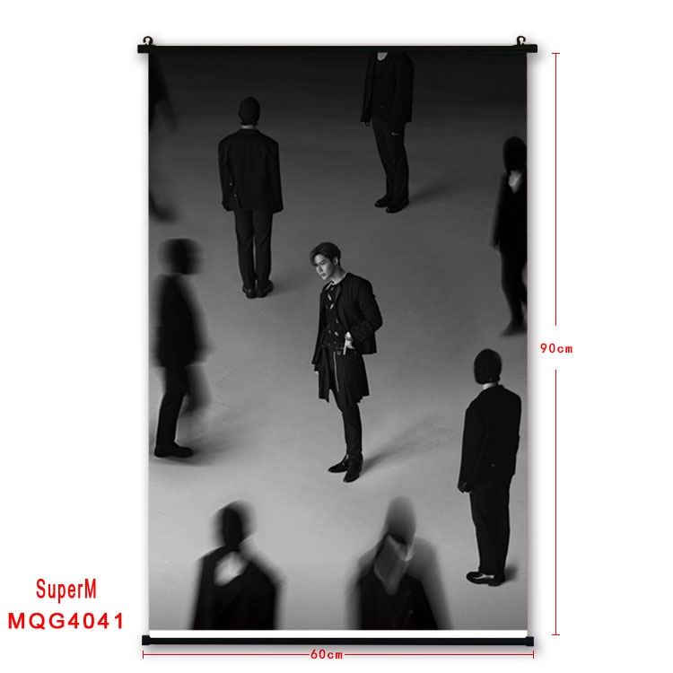 Super M  Celebrity plastic pole cloth painting Wall Scroll 60X90CM   MQG4041