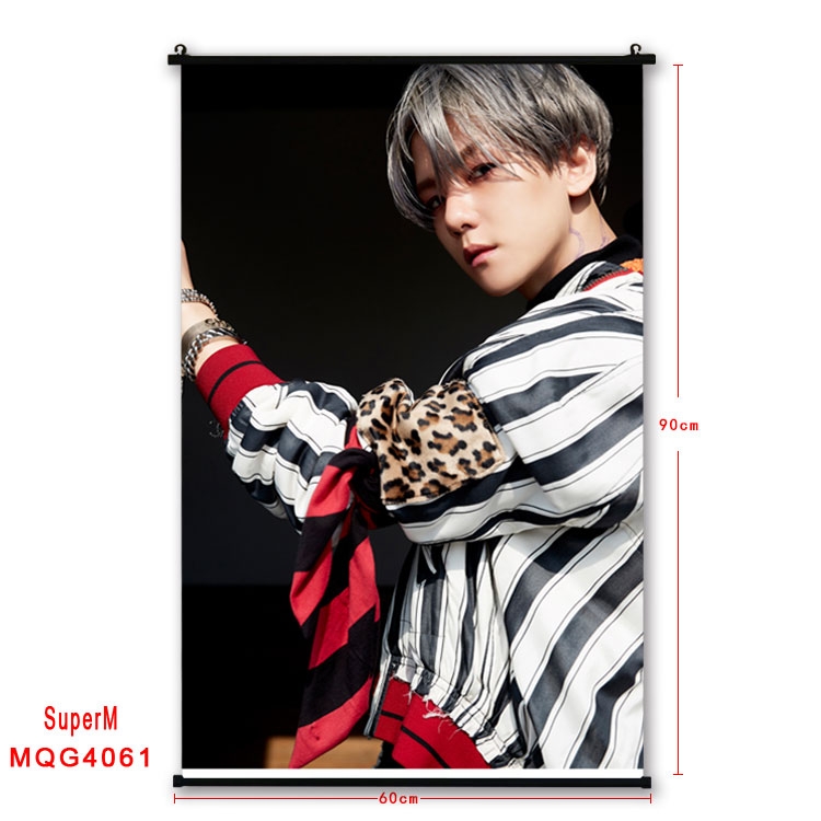 Super M  Celebrity plastic pole cloth painting Wall Scroll 60X90CM   MQG4061