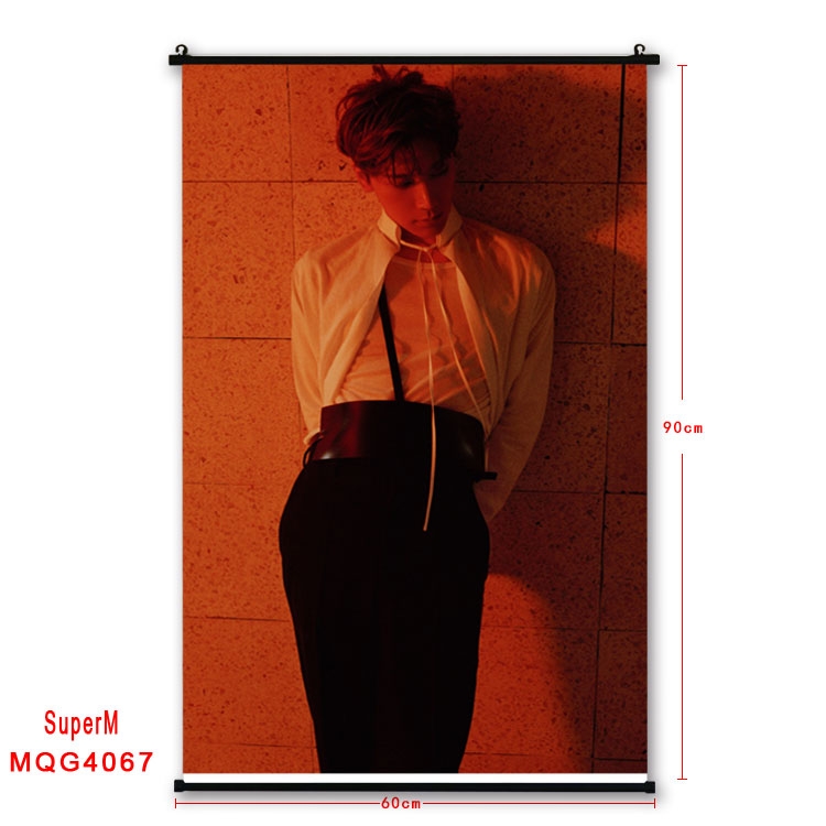Super M  Celebrity plastic pole cloth painting Wall Scroll 60X90CM   MQG4067