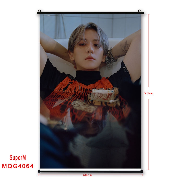 Super M  Celebrity plastic pole cloth painting Wall Scroll 60X90CM   MQG4064