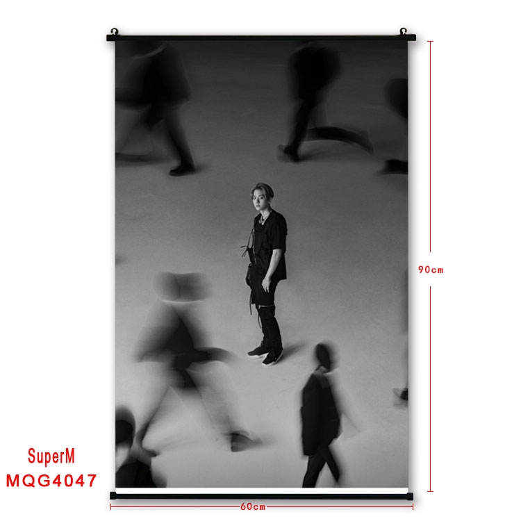 Super M  Celebrity plastic pole cloth painting Wall Scroll 60X90CM   MQG4047