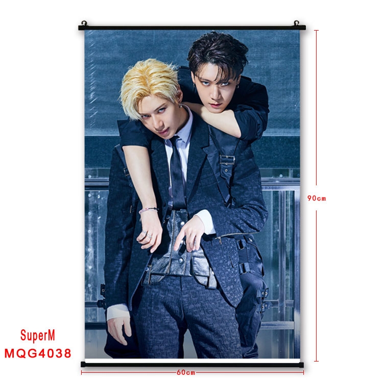 Super M  Celebrity plastic pole cloth painting Wall Scroll 60X90CM   MQG4038