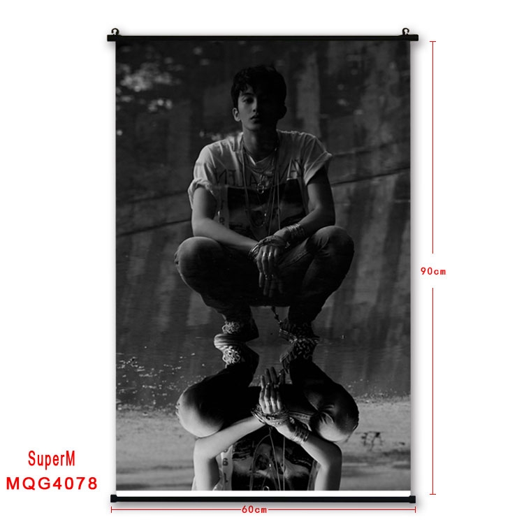 Super M  Celebrity plastic pole cloth painting Wall Scroll 60X90CM   MQG4078
