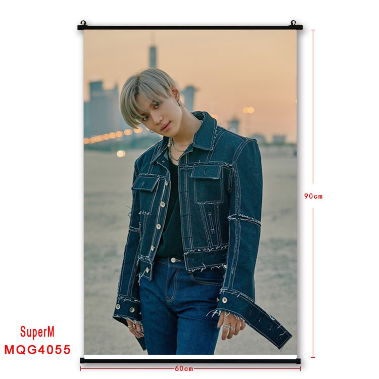 Super M  Celebrity plastic pole cloth painting Wall Scroll 60X90CM   MQG4055