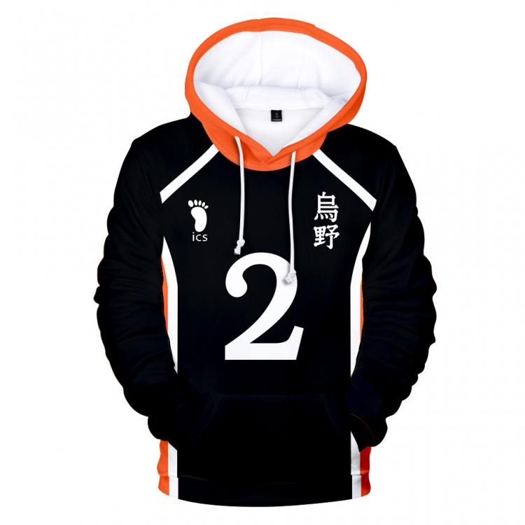 Hat Haikyuu!! Patch pocket Sweatshirt Hoodie EUR SIZE 9 sizes from XXS to XXXXL price for 2 pcs Number 2