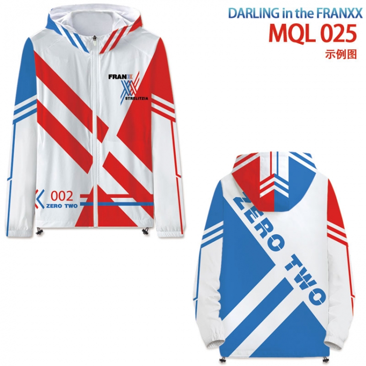 DARLING in the FRANXX full color jacket hooded zipper trench coat S-4XL 7size  MQL025