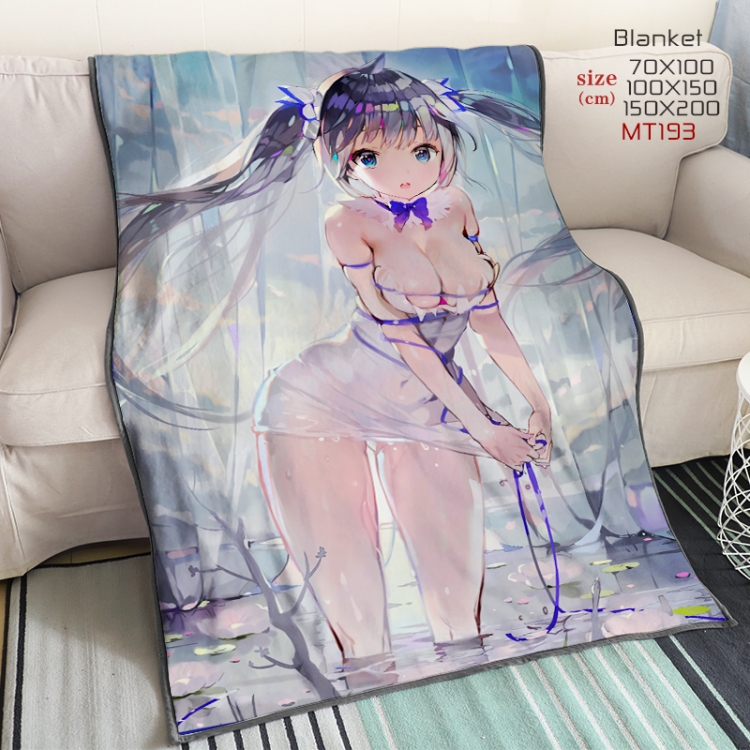 Is it wrong to try to Pick Up Girls in a Dungeon Anime double-sided printing super large lambskin blanket can be customi