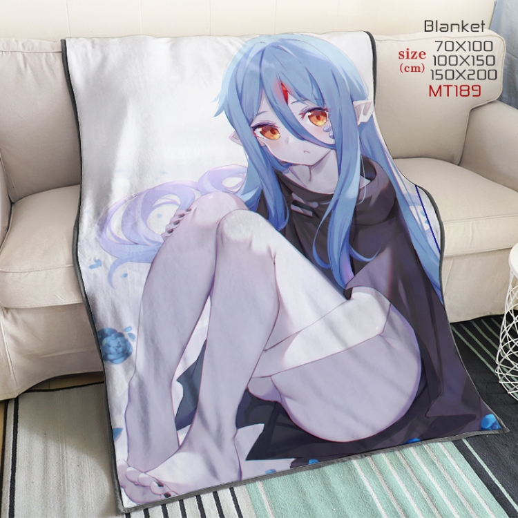 Is it wrong to try to Pick Up Girls in a Dungeon Anime double-sided printing super large lambskin blanket can be customi