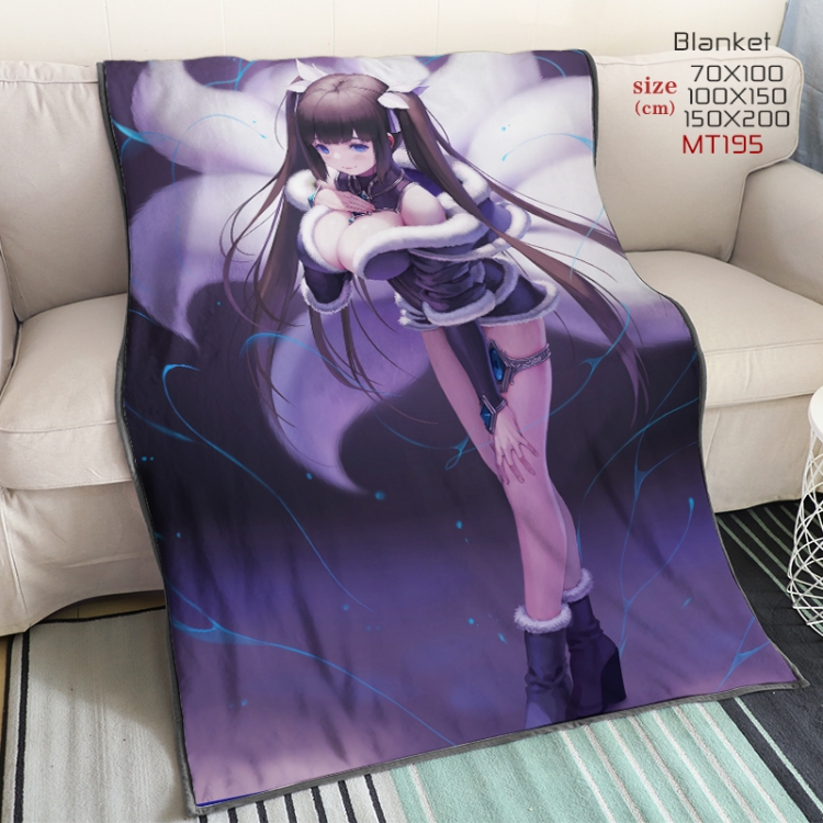 Is it wrong to try to Pick Up Girls in a Dungeon Anime double-sided printing super large lambskin blanket can be customi