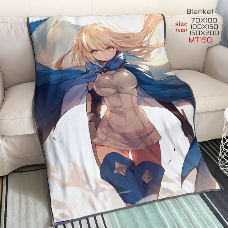 Is it wrong to try to Pick Up Girls in a Dungeon Anime double-sided printing super large lambskin blanket can be customi